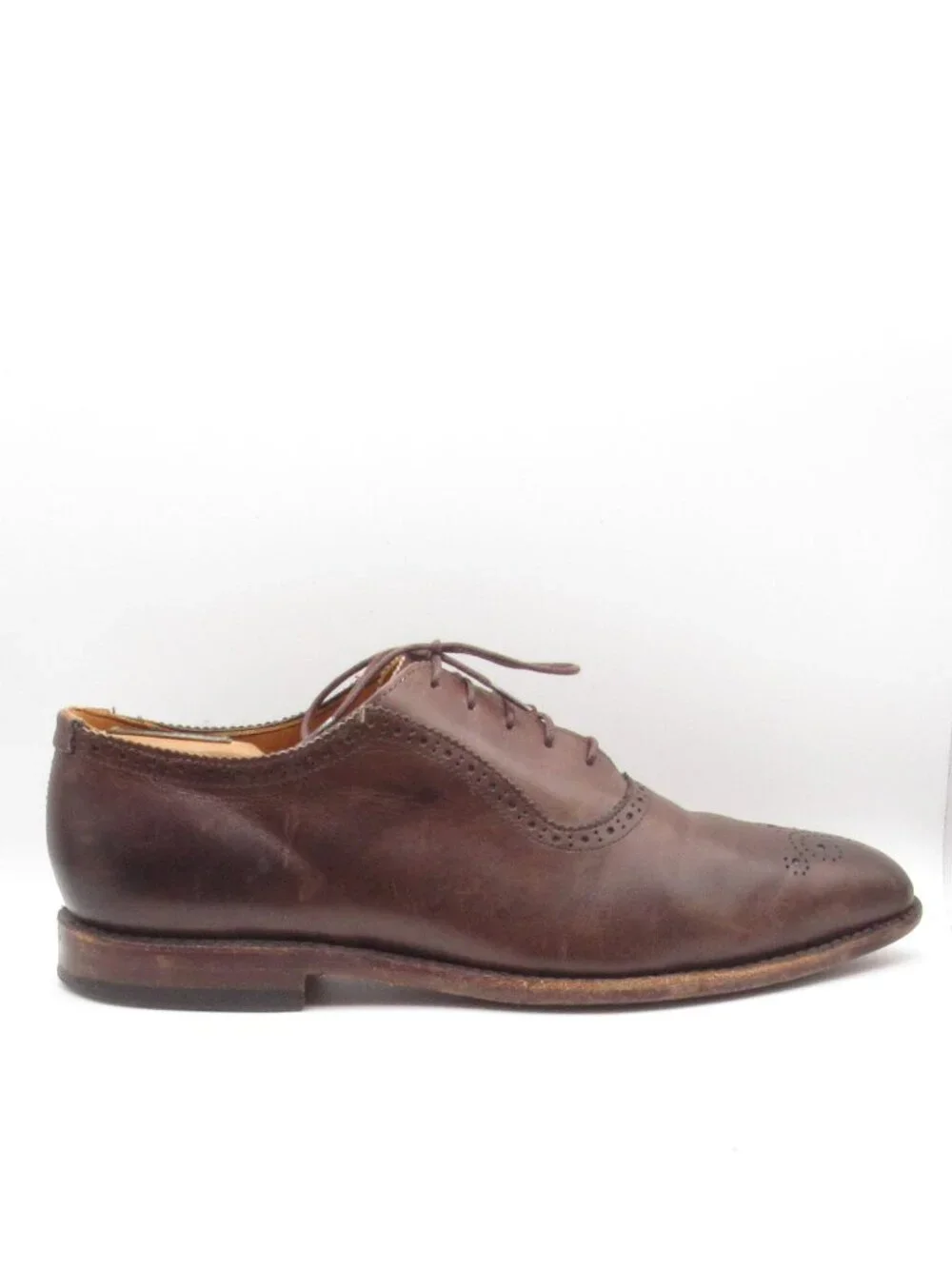 Allen Edmonds Brown Cornwallis Oxfords Size 10 E Medallion Toe Good Cond